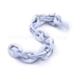 Transparent Acrylic Handmade Cable Chain&nbsp;AJEW-JB00545-03