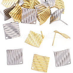 20Pcs 2 Colors 304 Stainless Steel Stud Earring Findings&nbsp;STAS-TAD0001-02