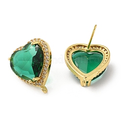 Rack Plating Brass Rhinestone Stud Earring Finding&nbsp;KK-C023-03B