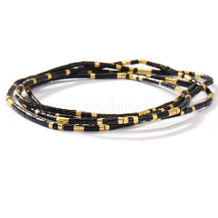 3Pcs 3 Styles Vintage Glass & Brass & Natural Stone Beaded Stretch Bracelet Sets for Women and Girls&nbsp;LF4427-1