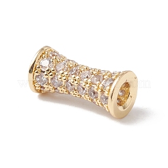 Eco-Friendly Rack Plating Brass Micro Pave Cubic Zirconia Beads&nbsp;KK-F835-26B-G