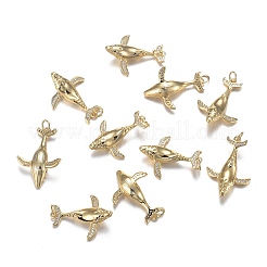 Brass Micro Clear Cubic Zirconia Pendants&nbsp;X-ZIRC-F120-072G