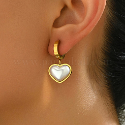 Heart Stainless Steel Hoop Earrings&nbsp;TM6555
