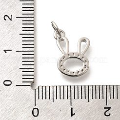Brass Micro Pave Clear Cubic Zirconia Pendants&nbsp;KK-L225-033P