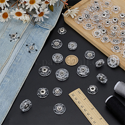 40Pcs 4 Styls Acrylic & Stainless Steel Snap Buttons&nbsp;BUTT-FG0001-48