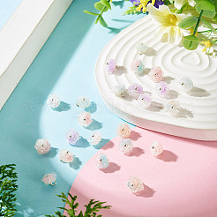 30Pcs 5 Colors Two-tone Resin Charms&nbsp;RESI-TA0005-71