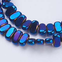 Electroplate Non-magnetic Synthetic Hematite Beads Strands&nbsp;G-J382-4x8x2mm-A04