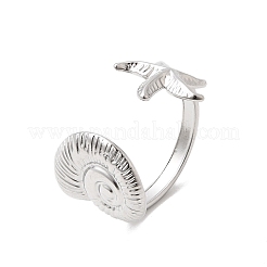 304 Stainless Steel Open Cuff Rings for Women&nbsp;RJEW-K313-16P