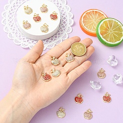 15Pcs 3 Colors Rack Plating Alloy Rhinestone Pendants&nbsp;FIND-YW0012-82