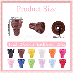 24Pcs 12 Colors Opaque Acrylic Beads&nbsp;OACR-SP0002-02