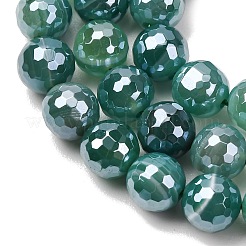 Electroplated Natural Agate Beads Strands&nbsp;G-B191-A07-10mm-09