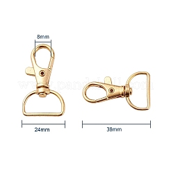 Zinc Alloy Swivel Lobster Claw Clasps&nbsp;PALLOY-YW0001-02G