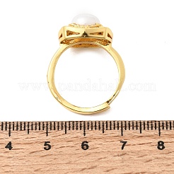 Adjustable Brass Micro Pave Cubic Zirconia Finger Rings&nbsp;CU-CBABA66-02G