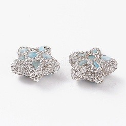 Handamde Polymer Clay Rhinestone Beads&nbsp;RB-C001-01