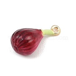 Fruit Alloy Enamel Pendants&nbsp;ENAM-P264-02E-G