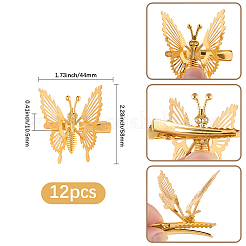 12Pcs Alloy Alligator Hair Clips for Women&nbsp;OHAR-SP0001-06G