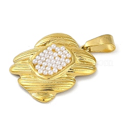 ABS Plastic Imitation Pearl Pendants&nbsp;STAS-H224-02G