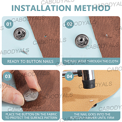 20Pcs Flat Round with Bee Pattern Alloy Decorative Rivets&nbsp;FIND-CY0002-35