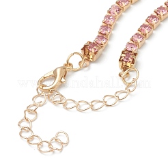 Alloy Rhinestone Cup Chain Necklaces&nbsp;NJEW-H217-02LG