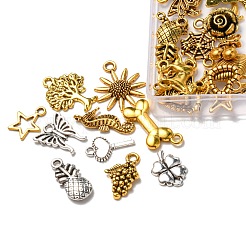 50Pcs 50 Style Tibetan Style Alloy Charms&nbsp;TIBE-YW0001-03