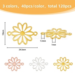 120Pcs 3 Colors Hollow Alloy Connector Charms&nbsp;FIND-HY0001-96