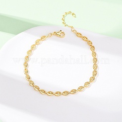 Brass Link Chain Bracelets for Women&nbsp;BJEW-C140-13G