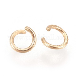 Long-Lasting Plated Brass Open Jump Rings&nbsp;KK-WH0028-01G-B