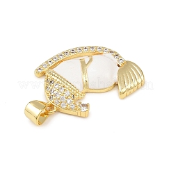 Christmas Brass Micro Pave Cubic Zirconia Enamel Pendants&nbsp;KK-B164-01G-01
