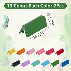 26Pcs 13 Colors Iron Ribbon Crimp Ends&nbsp;FIND-AR0006-13