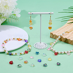 120Pcs 12 Colors Transparent Spray Painted & Electroplate Glass Beads Strands&nbsp;EGLA-WR0001-09