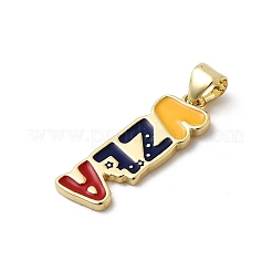 Brass Enamel Pendants&nbsp;KK-L262-06G