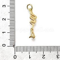 Brass Micro Pave Cubic Zirconia Pendants&nbsp;KK-P295-18G