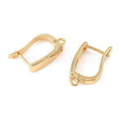 SHEGRACE Brass Micro Pave Cubic Zirconia Hoop Earring Findings&nbsp;XGRQ79416-935G