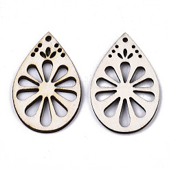 Unfinished Natural Poplar Wood Pendants&nbsp;X-WOOD-N006-67