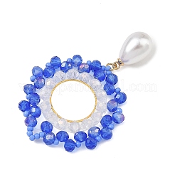 Glass & Brass Pendants&nbsp;PALLOY-MZ01381-02