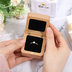Wooden Jewelry Storage Magnetic Gift Case&nbsp;CON-WH0095-79B