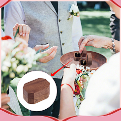Octagon Wooden Ring Magnetic Boxes&nbsp;CON-WH0107-123A