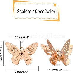 Brass Filigree Pendants&nbsp;KK-CA0001-03