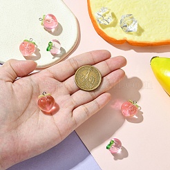 6Pcs 3 Styles Transparent Resin Fruit Pendants&nbsp;FIND-YW0005-65