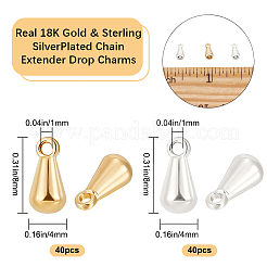 80Pcs 2 Colors Brass Pendants&nbsp;KK-BBC0022-61A