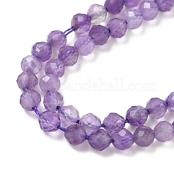 Grade A Natural Amethyst Beads Strands&nbsp;G-A129-3mm-E02