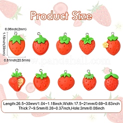 60Pcs 10 Styles Opaque Resin Pendants&nbsp;RESI-CJ0004-41