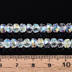 Electroplate Transparent Glass Beads Strands&nbsp;EGLA-N022-05B-C07