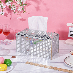 Foldable Sparkle PU Imitation Leather & Paillette Tissue Storage Boxes&nbsp;ABAG-ME0001-07B