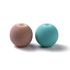 Spray Painted ABS Plastic Beads&nbsp;KY-G025-08B