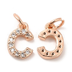 Brass Micro Pave Grade AAA Cubic Zirconia Charms&nbsp;LS-ZIRC-P067-11RG-C-NR