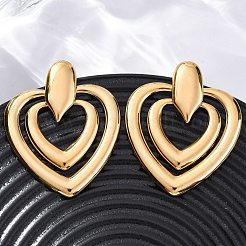 304 Stainless Steel Stud Earrings&nbsp;EJEW-Z098-10G