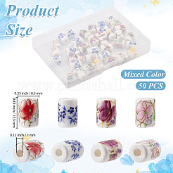 50Pcs Handmade Porcelain Beads&nbsp;PORC-PA0001-56B