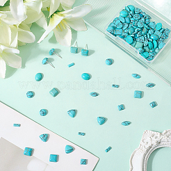 112Pcs 7 Styles Dyed Synthetic Turquoise Cabochons&nbsp;TURQ-SP0001-02