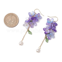 Shell Pearl Dangle Earrings&nbsp;EJEW-TA00617-01